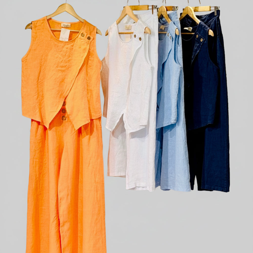 Ariel linen pants set