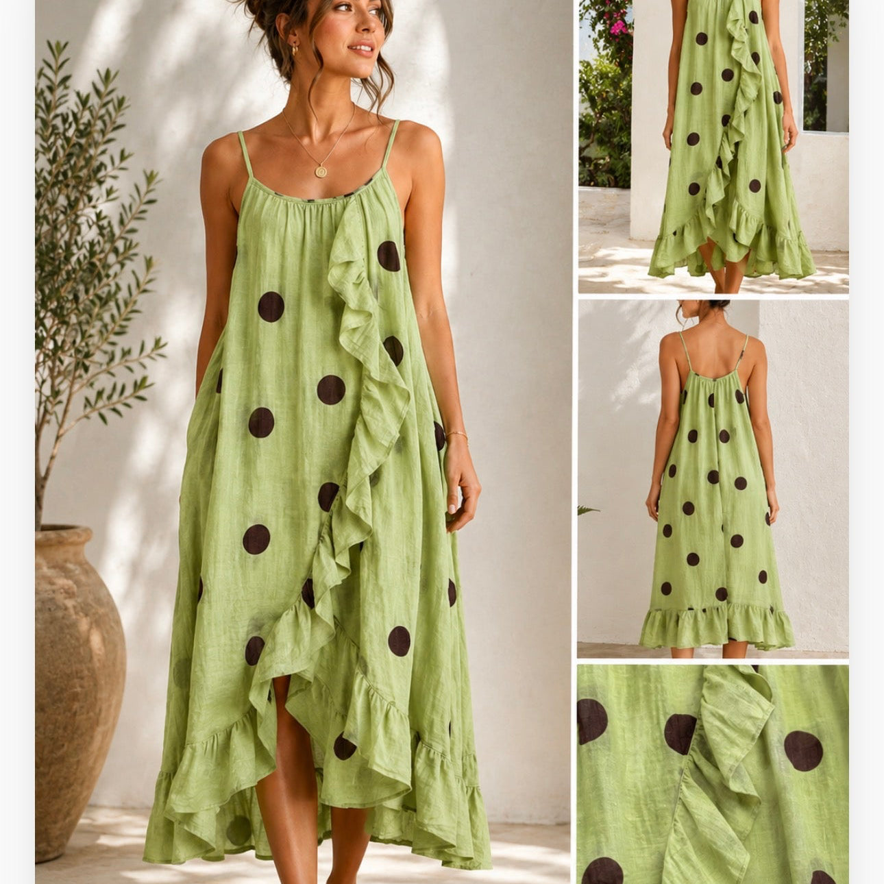 Scarlet  Polka Dot Dress