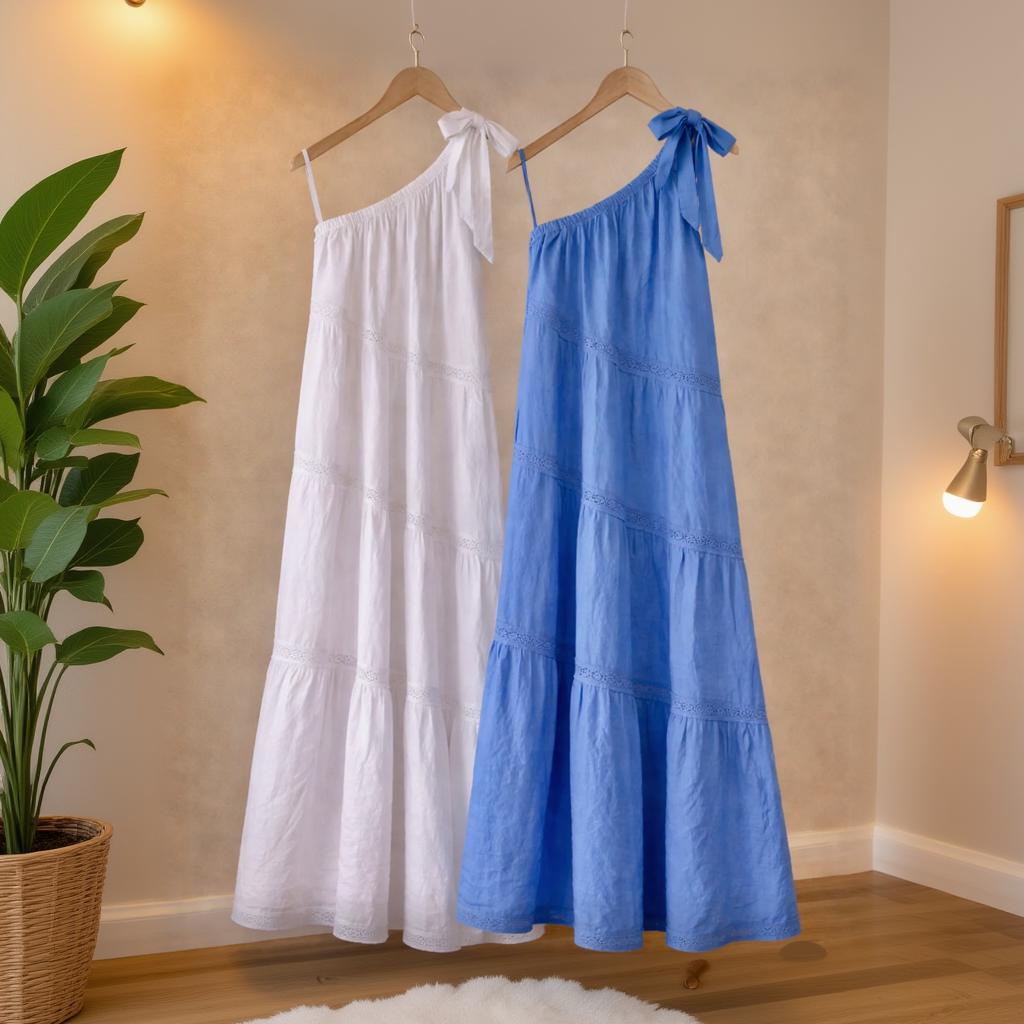 Jennie’s one shoulder Linen Dress