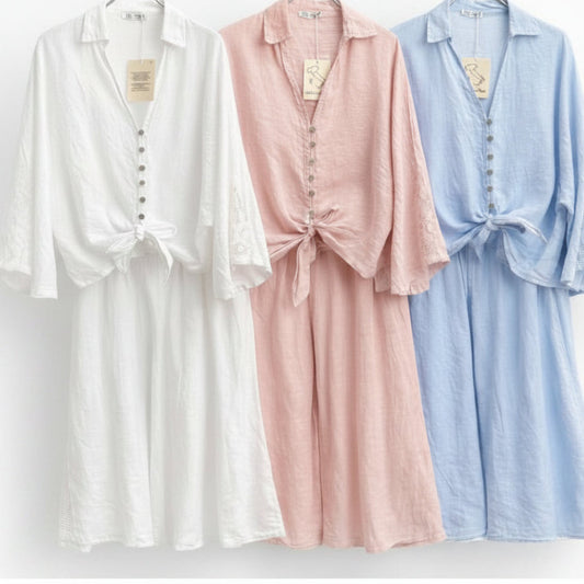 Eli linen pants set