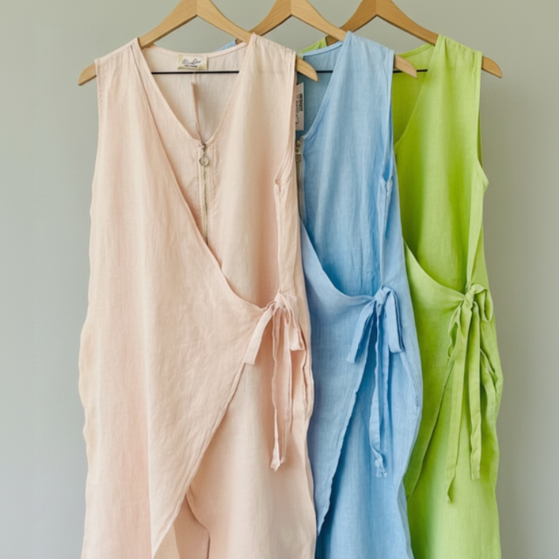 Gina’s Linen Wrap Jumpsuit
