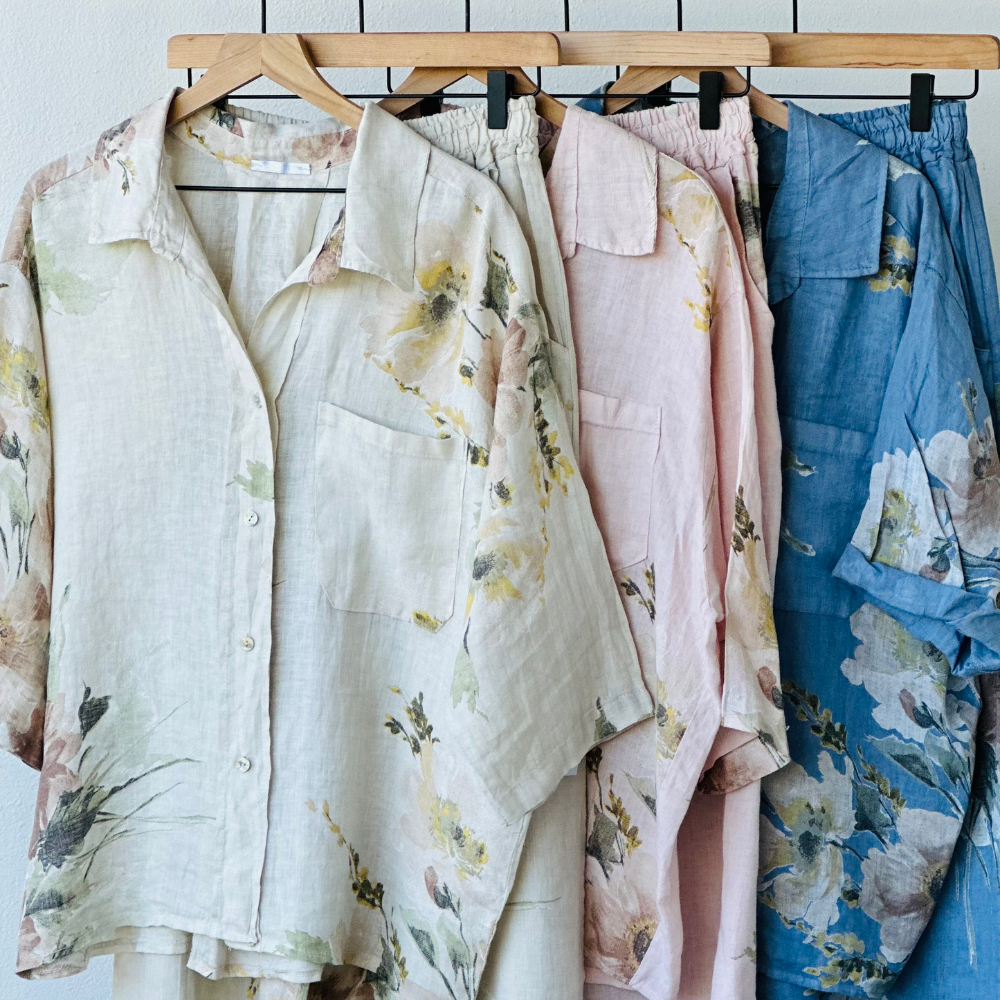 Laura linen pants set